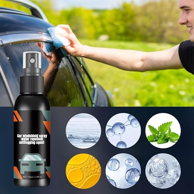 Car Windshield Spray Water Repellent Antifogging Agent, Anti Fog Spray for Car Windshield, Glass Waterproof Coating Agent Rainproof Spray, Car Rainproof Artifact (1Pcs)