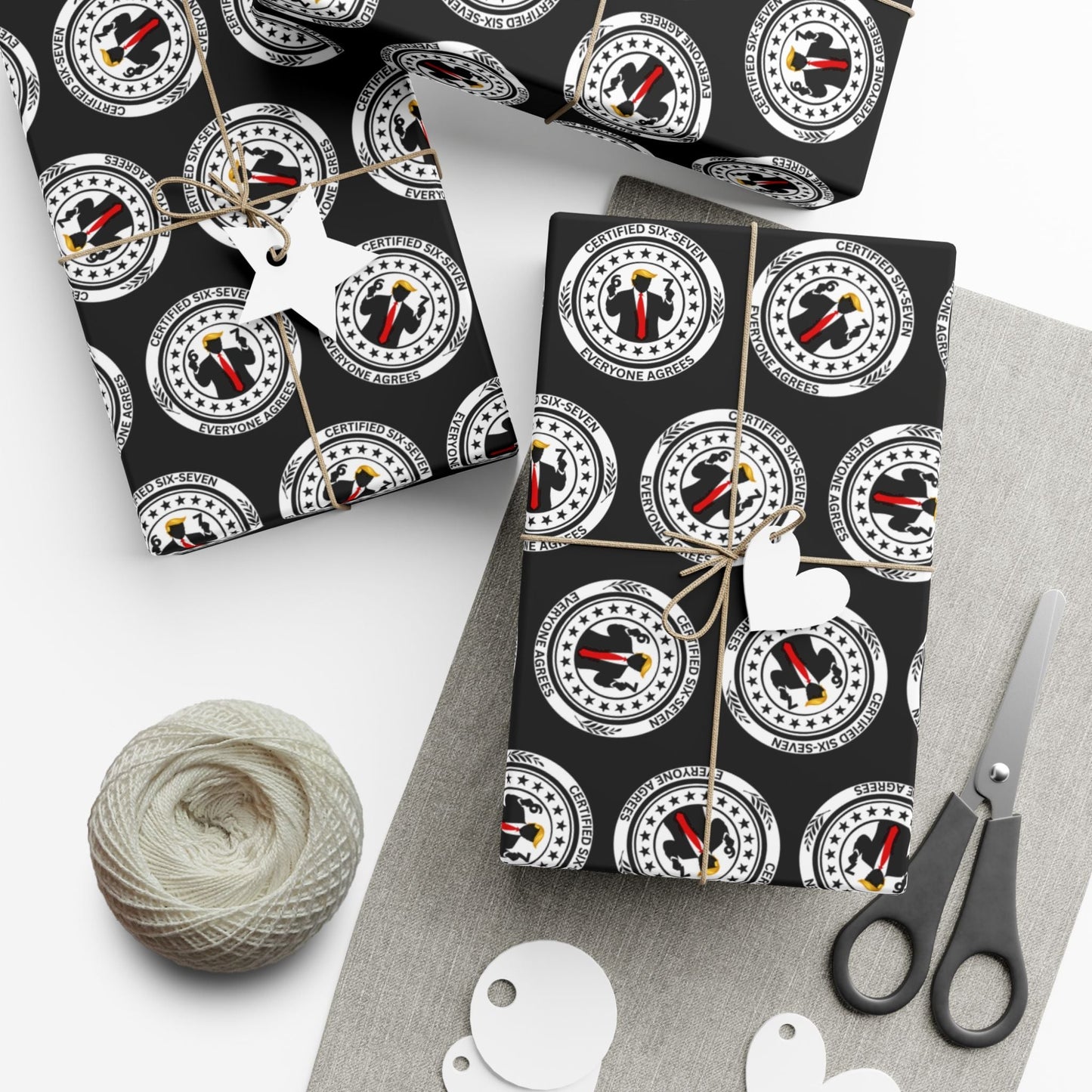 Certified Six-Seven Gift Wrap Paper (Political Parody)