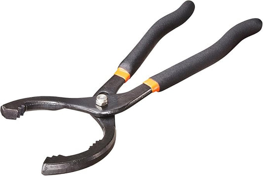 Spurtar 12'' Oil Filter Pliers, Adjustable Oil Filter Wrench, Fits Filters 2-1/2" to 4-1/2" (64-115mm) for 4S Shop Auto Repair Mechanic DIY Generator Small Engine