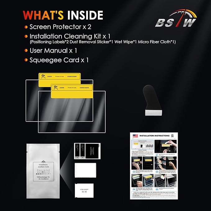 for F150 Screen Protector 2023 for Ford Pickup 12 Inch SYNC4 2021-2026 F150/F-150 Lightning Ford F-150 Truck Accessories Anti-Scratch Bubble Free Soft Nano Protective Film 2PCS