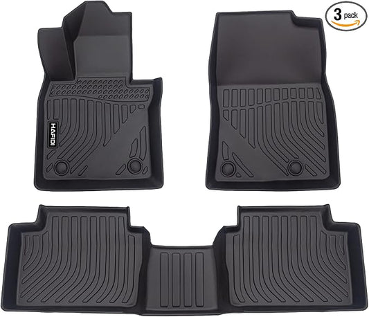 Floor Mats Custom for Mazda CX-30 2020-2026 All Weather Protection TPE Heavy Duty Non-Slip Automotive Floor Liners Fits Front& 2nd Row Full Set Accessories, Black