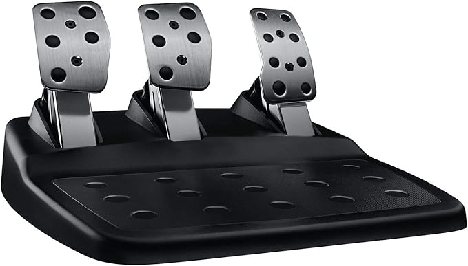 Logitech G29 Driving Force Racing Wheel and Floor Pedals, Real Force Feedback, Stainless Steel Paddle Shifters, Leather Steering Wheel Cover, Adjustable Floor Pedals, EU-Plug, PS4/PS3/PC/Mac, Black