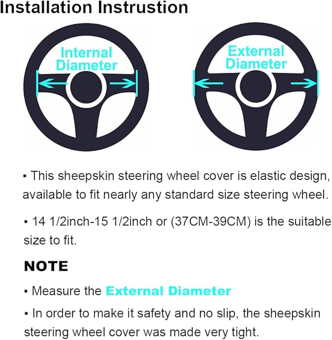 3Pcs/Set Pure Wool Fur Furry Steering Wheel Cover, Soft Fluffy Handbrake Cover Gear Shift Cover for Women Car SUV Truck Australia Sheepskin Accessories, Pink