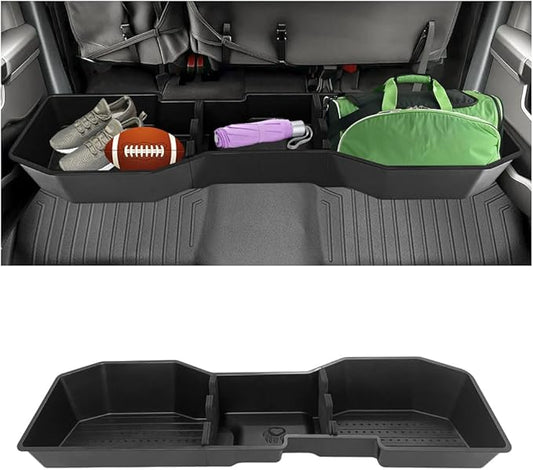 MAXDOM Under Seat Storage Fit for (2007-2018) Chevy Silverado 1500/GMC Sierra 1500 (2007-2019) 2500HD 3500HD Crew Cab Rear Underseat Organizer Box