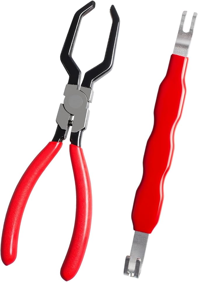 2 Pieces Electrical Disconnect Pliers for Cars, Automotive Electrical Plug Connector Disconnect Tool and Connector Separator and Hose Clamp Pliers