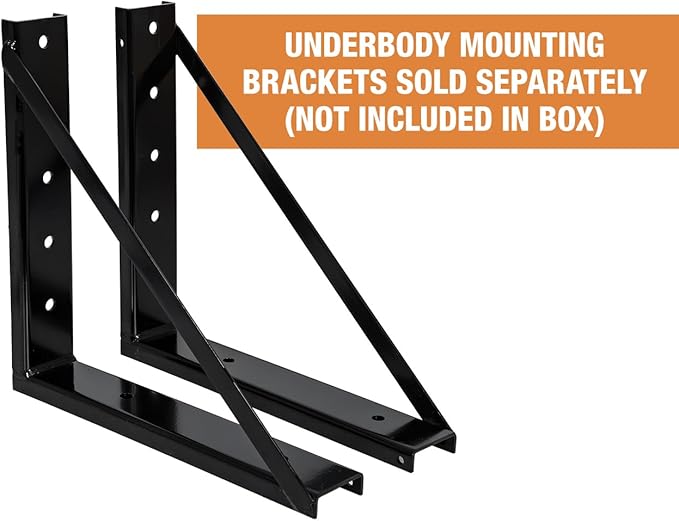 Buyers Products 1704303 Black Steel Underbody Truck Tool Box – 24 x 24 x 30 Inch - Truck Bed & Underbelly RV Storage Box, Locking T-Latch, Weather-Resistant, Heavy-Duty Flatbed Job Box, Made in USA