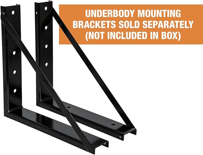 Buyers Products 1703328 Black Steel Underbody Truck Tool Box – 15 x 13 x 48 Inch - Truck Bed & Underbelly RV Storage Box, Locking T-Latch, Weather-Resistant, Heavy-Duty Flatbed Job Box, Made in USA