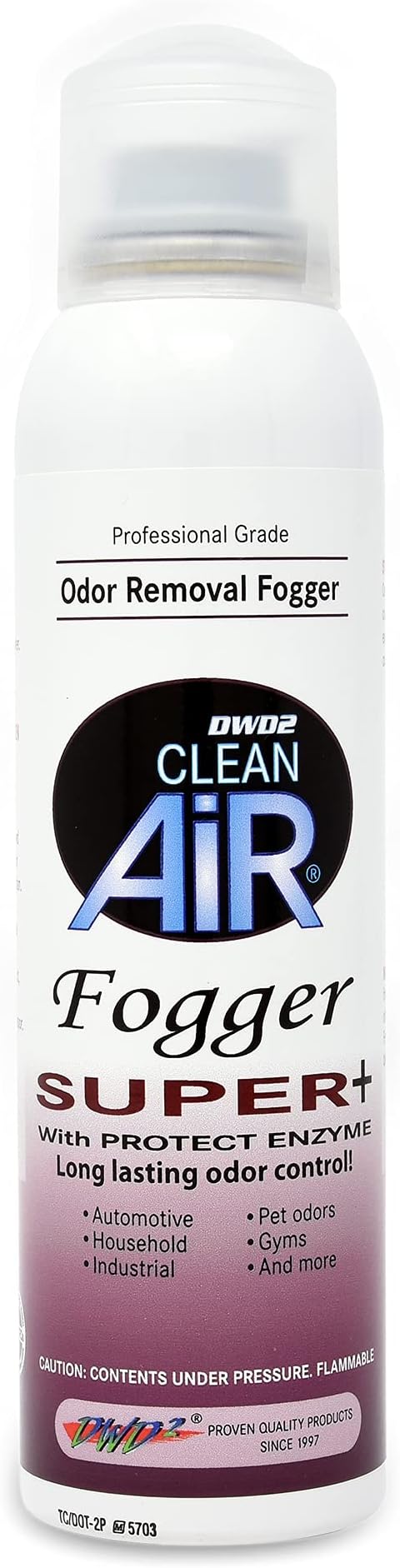 DWD2 Clean Air Odor Removal Fogger Super Plus – Enzyme-Based Interior Odor Control for Cars, Homes & Enclosed Spaces, Plant-Based, Non-Toxic, Powerful Formula for Air Freshening