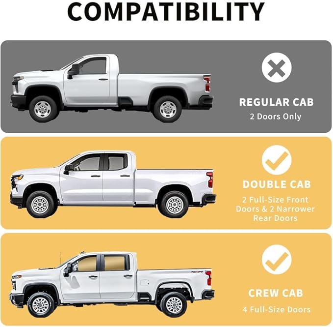 MAXDOM Under Seat Storage Organizer Box for (2019-2026) Chevy Silverado 1500 / GMC Sierra 1500 (2020-2026) 2500HD 3500HD | Double & Crew Cab Rear Underseat