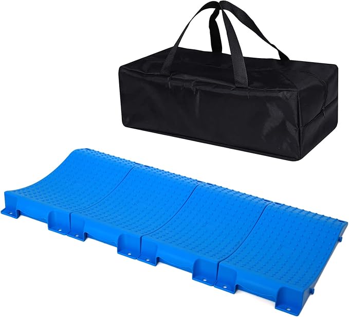 Tire Saver Ramps Anti-Slip Pads Design 4 Pack Car Tire Wheel Ramps for Flat Spot and Flat Tire Prevention, Anti-Slip Pads for Storage Carrying Bag Easy to Store
