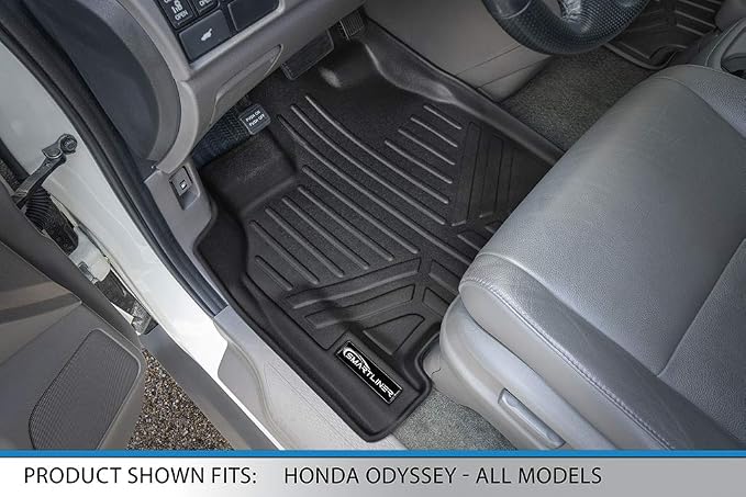 SMARTLINER Custom Fit Floor Mats 1st Row Liner Set for 2011-2017 Honda Odyssey