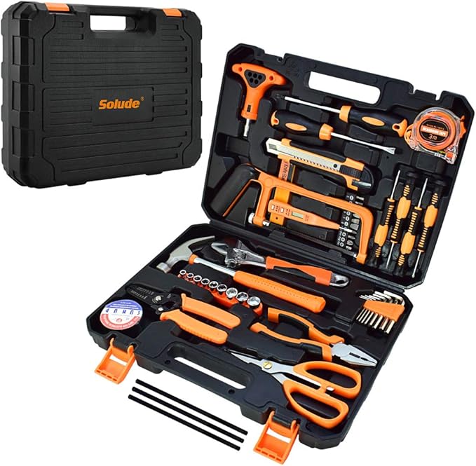 Tool Set,48-Piece Home Tool Kit for Men Women Homeowner,Household Basic Tool Set with Case for Home Maintenance and DIY Projects