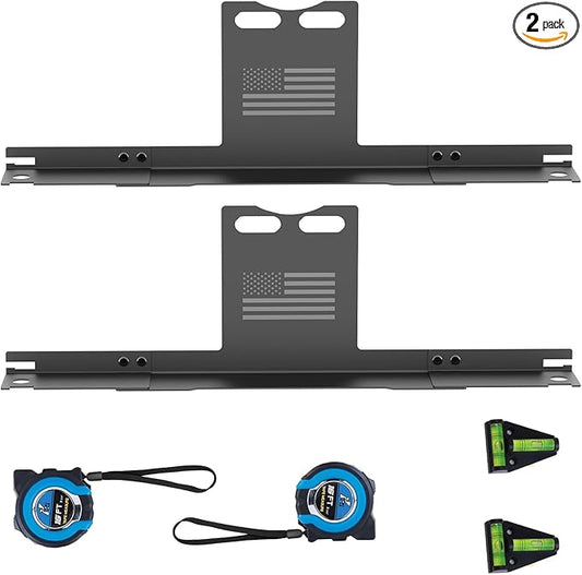 Wheel Alignment Tool Heavy Duty Toe Alignment Plates, No Caliper Removal Needed, Automotive Alignment Tools with Imperial Tape Measures, Compatible with Most Cars, Trucks, and SUVs