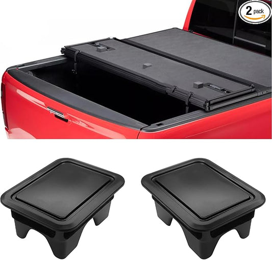 SQWS Bed Rail Stake Pocket Covers 2PCS Dustproof Black Truck Bed Rail Caps Compatible with Dodge Ram 1500 2500 3500 (2019-2025) Truck Beds Accessories Rear Trucks Beds Hole Plugs