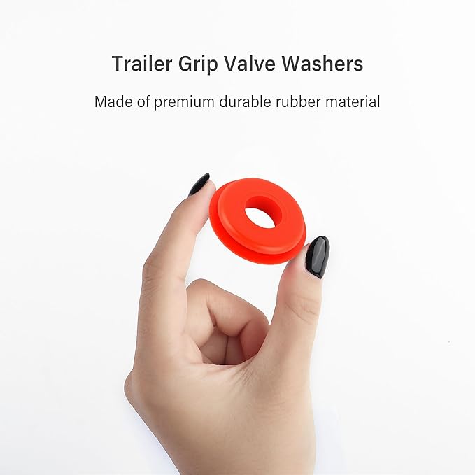 40PCS Glad Hand Seals for Glad Hand Air Hose,Rubber Gladhand Seals of Semi Truck Accessories,Air Lines for Semi Truck Car Accessories Compatible with Tramec Tectran Haldex (20PCS Red+20PCS Blue)