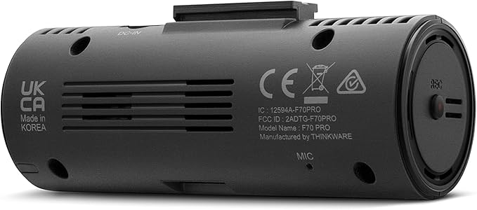 Thinkware F70 PRO Dash Cam 1080P FHD, Wi-Fi Car Camera, 140° Wide Angle, Super Night Vision, Smart Parking Mode, G-Sensor, Includes 32GB SD Card