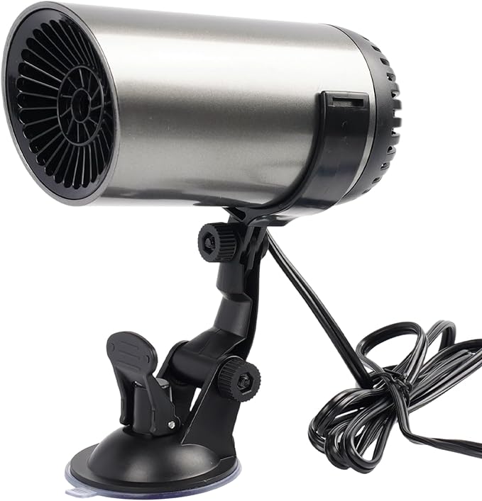 Car Heater, 12V Portable Car Heater that Plugs into Cigarette Lighter, Defroster for Car Windshield, 2 in 1 Heating & Cooling Fast Heating Defrost Defogger with Suction Holder