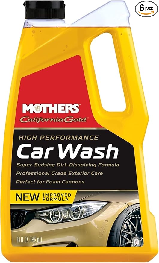 Mothers 05664-6 California Gold Car Wash - 64 oz., (Pack of 6)