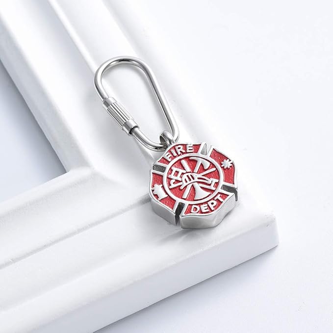 Imrsanl Truck/Excavator Urn Keychain for Ashes for Men Cremation Jewelry Urn Key Chain for Ashes Pendant Key Ring for Human