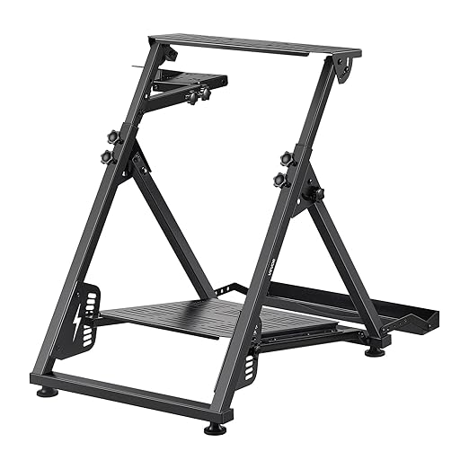 VEVOR Racing Wheel Stand, Adjustable & Foldable Simulator Stand for Logitech G923 G920 G29 G27, Thrustmaster T300RS TX F458 T500RS T3PA-PRO(F1/GT) Gaming Cockpit,Pedals Simulator NOT Included