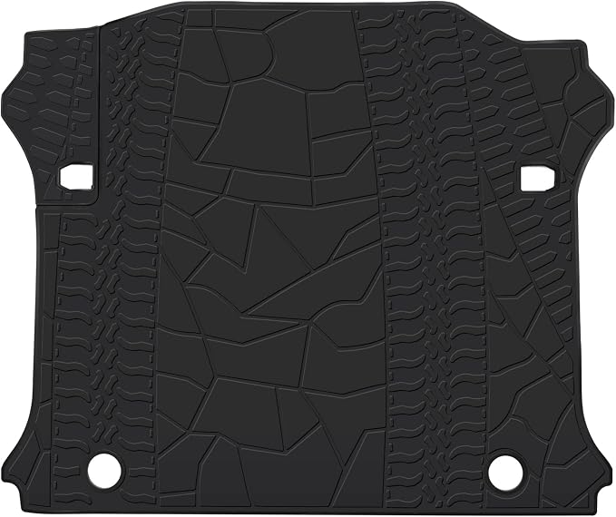 Cargo Liners Custom Fit for Jeep Wrangler JK Unlimited JKU 4 Door Sahara Rubicon 2011 2012 2013 2014 2015 2016 2017 2018 Trunk Mats Full Black Rubber Without Subwoofer Heavy Duty Odorless