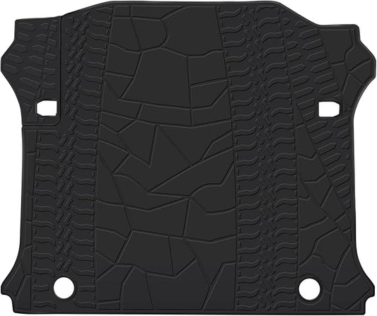 Cargo Liners Custom Fit for Jeep Wrangler JK Unlimited JKU 4 Door Sahara Rubicon 2011 2012 2013 2014 2015 2016 2017 2018 Trunk Mats Full Black Rubber Without Subwoofer Heavy Duty Odorless
