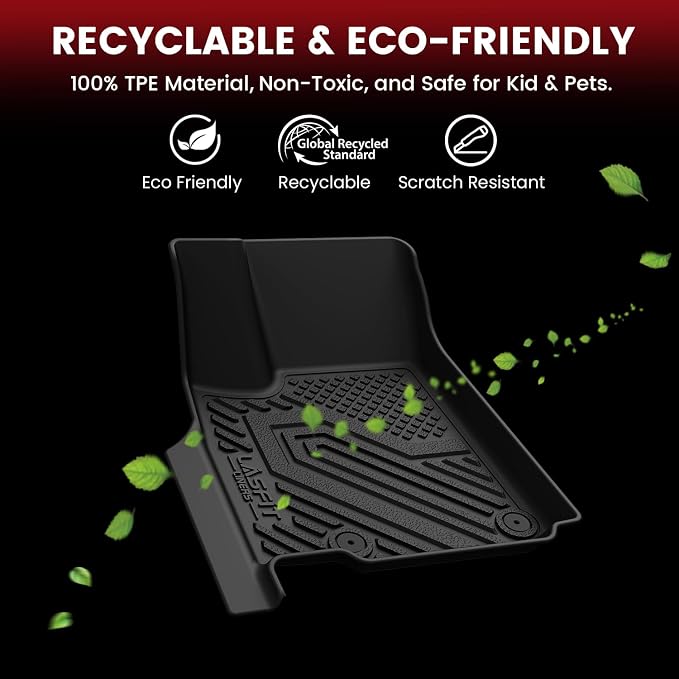 LASFIT Floor Mats for Jeep Grand Cherokee L 2021-2025 2026 7-Passenger (NOT Fit for 6-Passenger) All Weather Custom Fit Car Floor Liners Seatback Cargo Trunk Mat Black