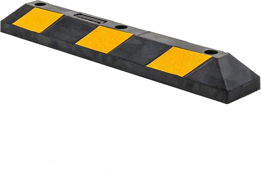Guardian 3' Parking Stopper for Garage, Rubber Curb, Mounting Holes