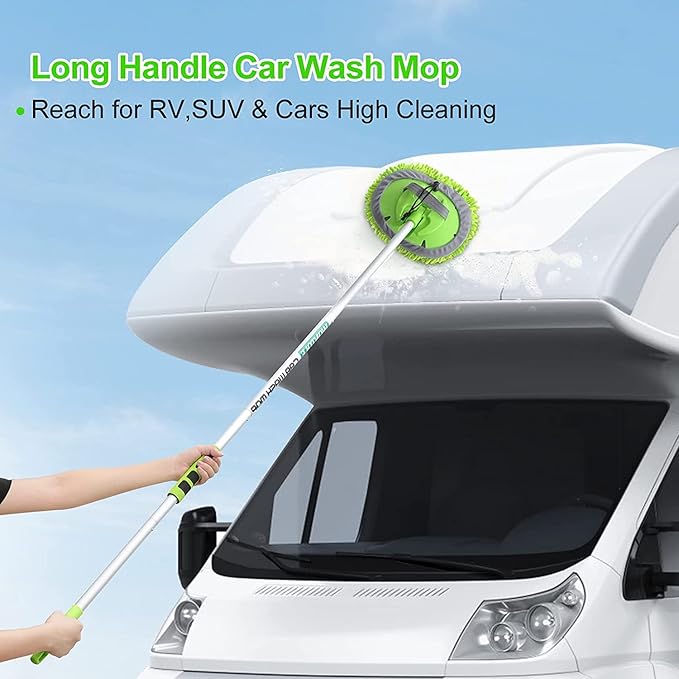 Wontolf Complete Car Wash Cleaning Kit with Car Wash Brush, Car Wash Soap, Interior Cleaner, Wheel Cleaner, Window Squeegee, Car Interior Detailing Kit for Cars Trucks RVs SUVs, 17pcs