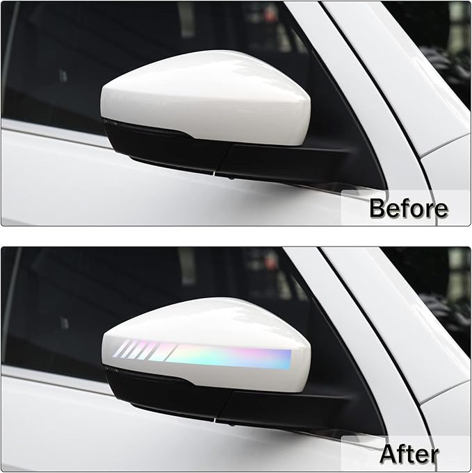 SINGARO Car Rear View Mirror Stickers Decor Car Body Sticker Vinyl 4pcs (Colorful)
