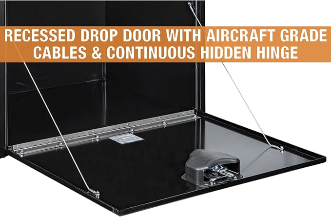Buyers Products 1704305 Black Steel Underbody Truck Tool Box – 24 x 24 x 36 Inch - Truck Bed & Underbelly RV Storage Box, Locking T-Latch, Weather-Resistant, Heavy-Duty Flatbed Job Box, Made in USA