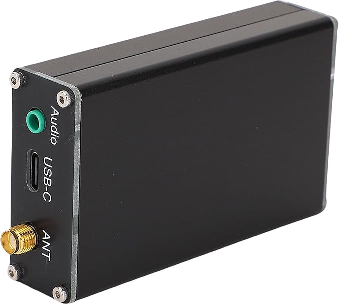 ASHATA FM Stereo Transmitter with Antennae Frequency 76-108MHz LCD Display, 2000m Range USB Type C Power for Drive in School Events