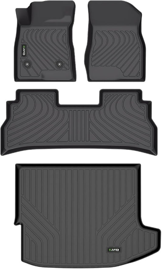 HAFIDI® Floor Mats & Cargo Liner Set Fit for Chevy Trax & Buick Envista 2024 2025 2026 All Weather Protection TPE Anti-Slip Automotive Full Set Floor Liners Custom Trax Accessories - Black