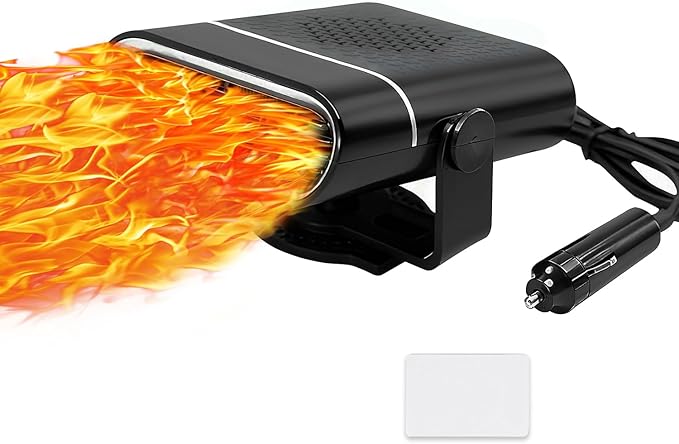 12V 150W Portable car heater, Dual Mode Heater and Cooler Fan with 360° Rotation, for Quick Windshield Defrosting and Interior Comfort in Car Truck