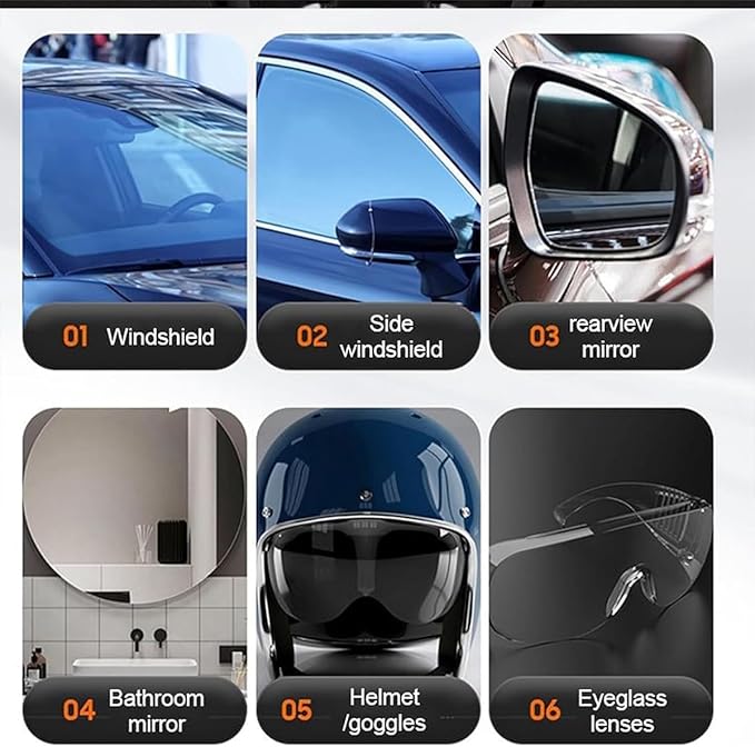 Car Windshield Spray Water Repellent Antifogging Agent, Anti Fog Spray for Car Windshield, Glass Waterproof Coating Agent Rainproof Spray, Car Rainproof Artifact (2Pcs)