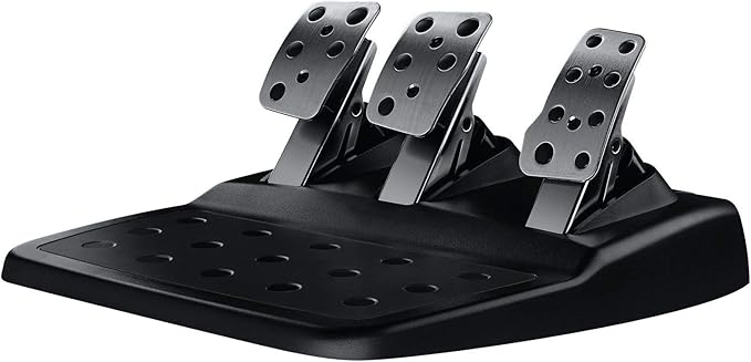 Logitech G29 Driving Force Racing Wheel and Floor Pedals, Real Force Feedback, Stainless Steel Paddle Shifters, Leather Steering Wheel Cover, Adjustable Floor Pedals, EU-Plug, PS4/PS3/PC/Mac, Black