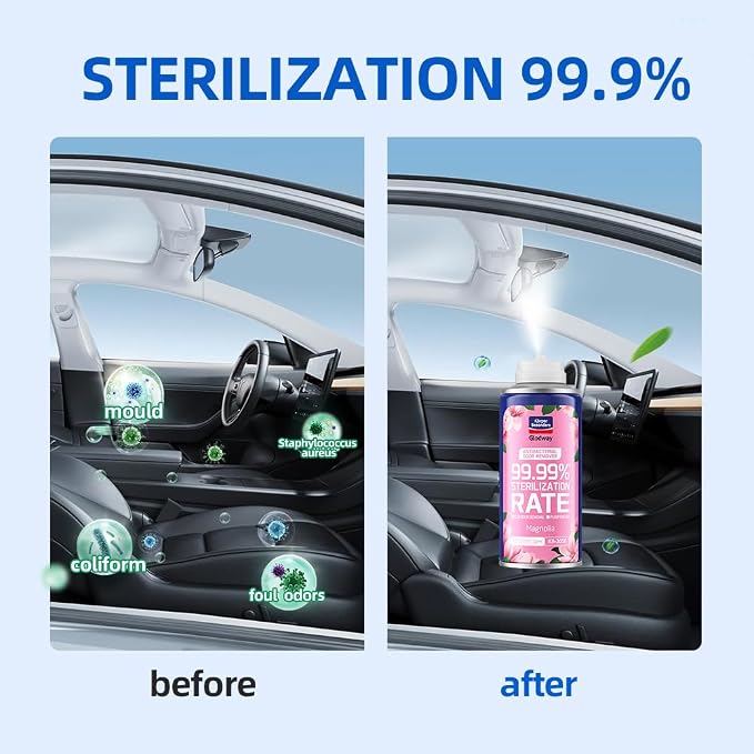 Glodway Whole Car Air Fresher,Odor Eliminator Remover Spray,Strong Freshener With Odour Eliminator Technology,Long-Lasting Scent,6 Ounce(Pack of 5)