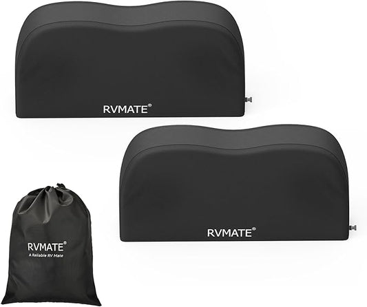 RVMATE RV Tire Covers, Dual Axle Wheel Cover (2 Pack) Fits 24"-27" Diameter Tires, Waterproof Anti-UV 420D Oxford Black Dual Tire Covers RV Accessories for RV/Truck/Trailer