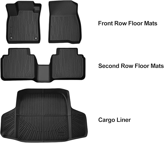 Floor Mats & Trunk Mat Fit for 2023 2024 2025 2026 Honda Accord (Include Hybrid), All Weather Protection TPE, Anti-Slip Floor Mats & Cargo Liner for 23-26 Accord Accessories