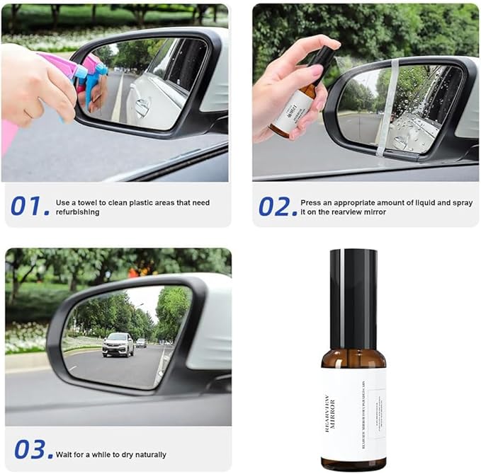 Car Window Water Repellent Spray, Car Glass Waterproof Coating Agent, Car Windshield Spray for Auto Glass Windshields, Rearview Mirror, Windows, Mirrors