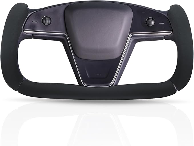 Steering Wheel Cover for Tesla Yoke Steering Wheel Cover Customzied for Tesla Model S 2021-Present/Model X 2021-Present Accessories,Anti-Slip,Comfortable Grip,Breathable,Black