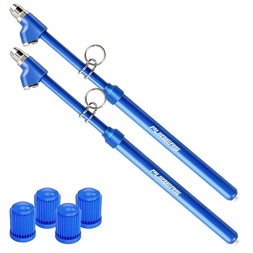 2-Pack Truck Tire Gauges for Tires Pressure, Dual-Head Tire Pressure Gauge, 150 PSI/10 BAR Range, with 4 Tires Pressure Caps for Semi Trucks, RVs, Cars, and Motorcycles