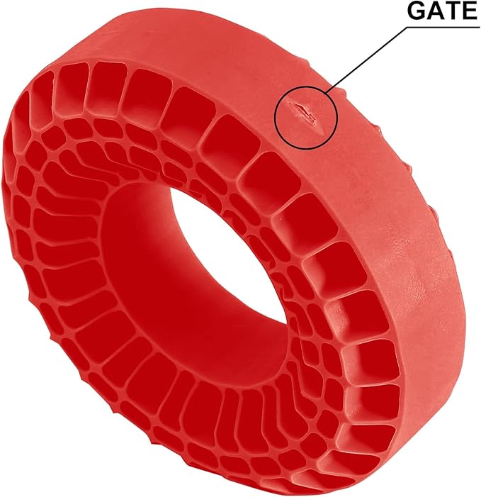 INJORA Silicone Rubber Insert for 118-122mm 4.75" OD 1.9" Wheel Tires(Large Red)