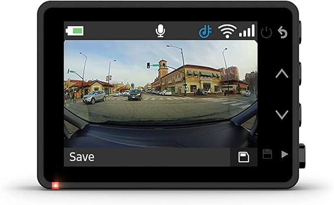 Garmin Dash Cam 67W, 1440p and Extra-Wide 180-degree FOV, Monitor Your Vehicle While Away w/ New Connected Features, Voice Control, Compact and Discreet, Includes Memory Card (Renewed)