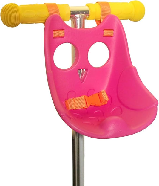 Scootaheadz Owl Scooter Seat – Fun Baby Doll Accessories - Adorable Kids Micro Scooter Accessories - Teddy Carrier for Toddlers - Also Fits Bikes and Trikes - Bike Doll Seat Pink