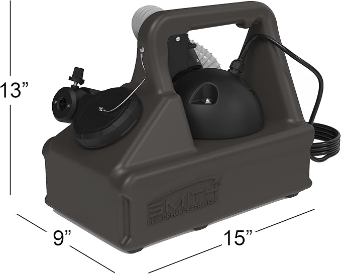 Smith Performance Sprayers Smith ULV (1.7 Gal) Electric Cold Fogger, 110V, Model ULV17, Atomizer Mist, Spraying for Home, Hotel, School, Yard