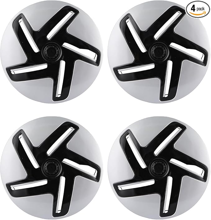 ABX Hubcap Wheel Covers Hub Caps 15 Inch Set of 4 White Universal Wheel Rim Cover R15 Stylish Car Decor Wheel Covers for Toyota Camry Nissan Mazda (White, 15 inch)