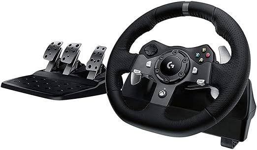 Logitech Driving Force G920 Steering Wheel and Pedals, 941-000123 (Steering Wheel and Pedals f/PC and Xbox One)
