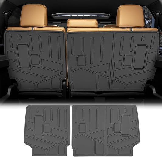 2nd Row Seat Back Mat for 2025 2026 Toyota 4Runner 5&7 Seats, Kick Mats Rear Backrest Cover All Weather TPE Protector Cargo Liner Accessories