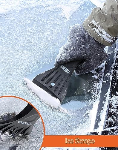 SEG Direct 36" Extendable Snow Brush with Ice Scraper Telescoping Handle